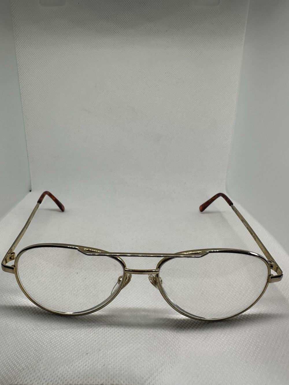 Vintage Foster Grant Madison FDS Eyeglasses Frames Gold Metal Wire Rim Aviator